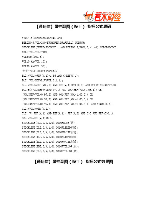 【股票指标公式下载】-【通达信】量柱副图(换手)