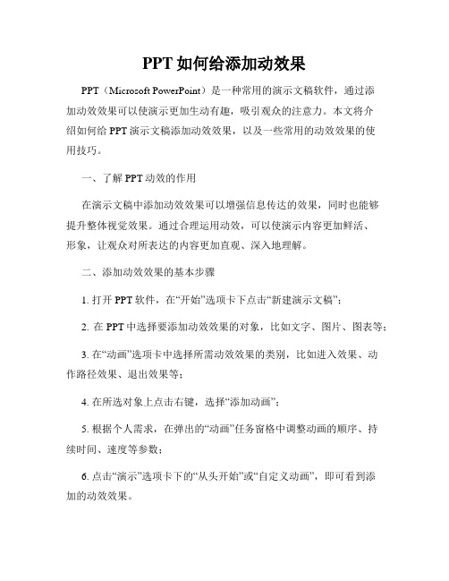 PPT如何给添加动效果