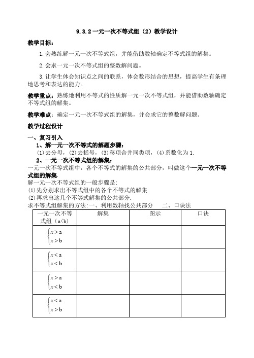 9.3.2一元一次不等式组(2)