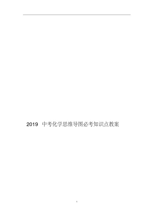 2019中考化学思维导图必考知识点教案