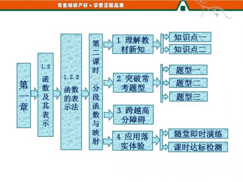 第一章   1.2   1.2.2   第二课时   分段函数与映射