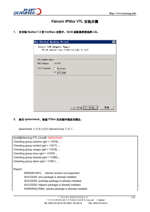 Falcorn IPStor VTL安装步骤