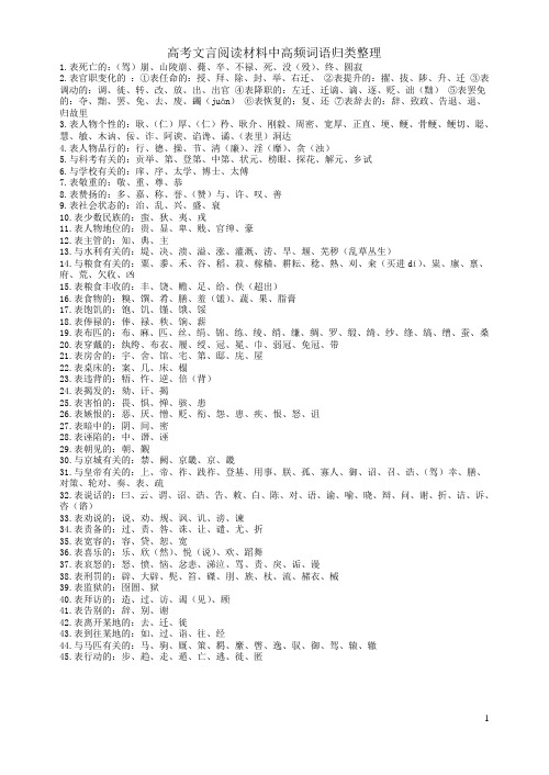 高考文言文重要词语