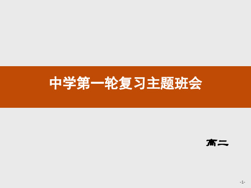 高二(新高三)一轮复习主题班会课件