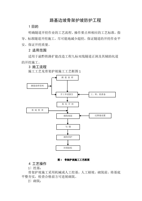 路基边坡骨架护坡防护工程