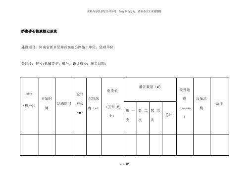 【精品】软基处理表格