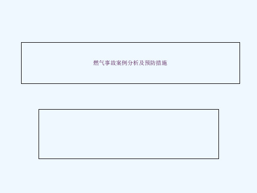 燃气事故案例分析及预防措施ppt课件