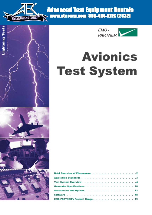 Lightning Tests Avionics Test System 产品说明书