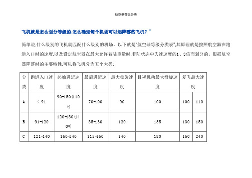 航空器等级分类