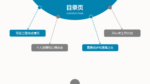 简洁蓝色商务建筑工程年终总结