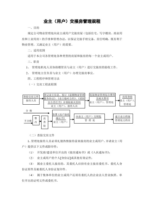 福州金辉物业管理有限公司物业交接管理作业指导书