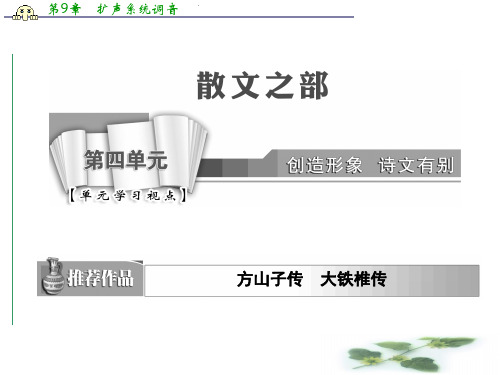 高中语文人教选修《中国古代诗歌散文欣赏》课件：第四单元 方山子传