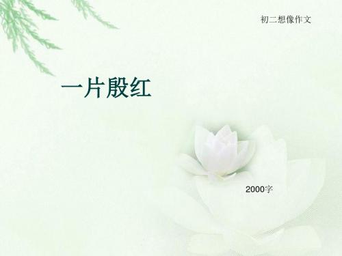 初二想像作文《一片殷红》2000字(总22页PPT)