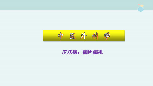 2021中医学 皮肤病(病因病机)    