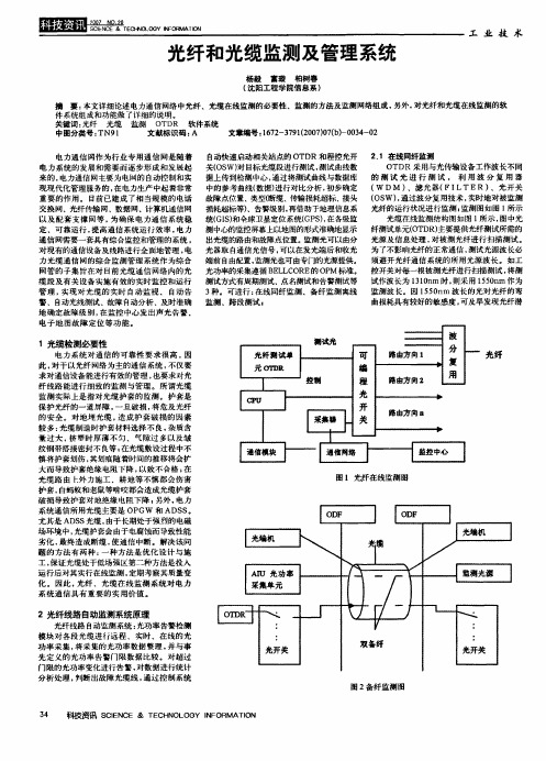 光纤和光缆监测及管理系统