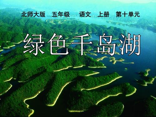 《绿色千岛湖》PPT优秀教学课件3