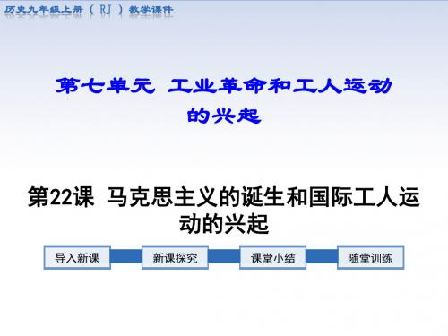 部编版九年级历史上册第22课《马克思主义的诞生和国际工人运动的兴起》优质课件