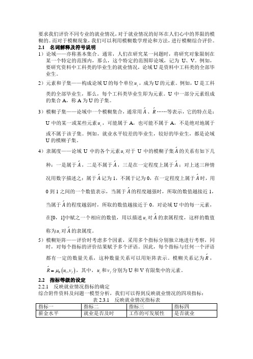 模糊综合评价