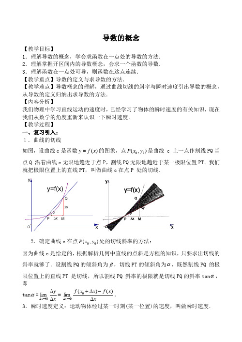 数学苏教版选修1-1 导数的概念