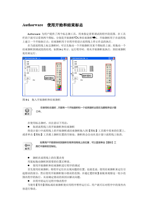 Authorware  使用开始和结束标志