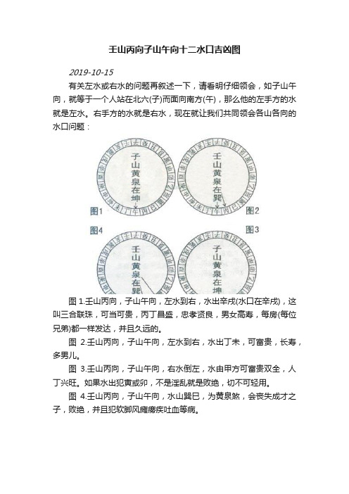 壬山丙向子山午向十二水口吉凶图