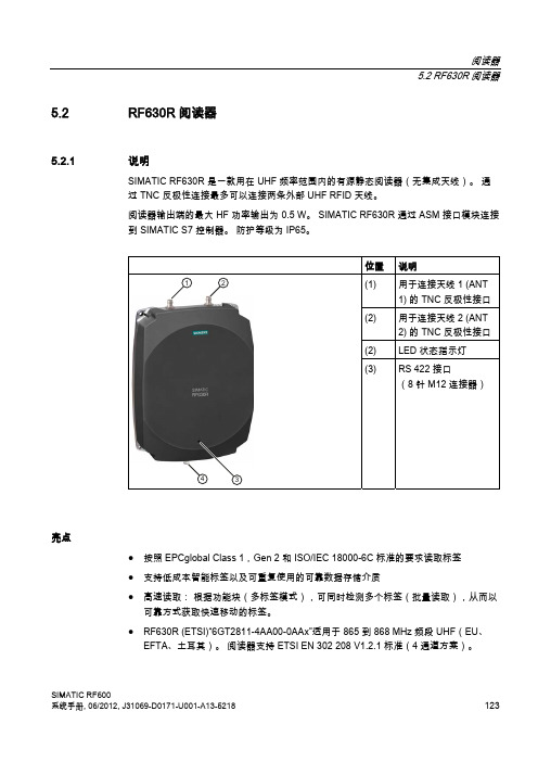 西门子RFID RF630R_Chinese