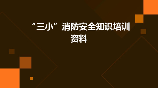 “三小”消防安全知识培训资料