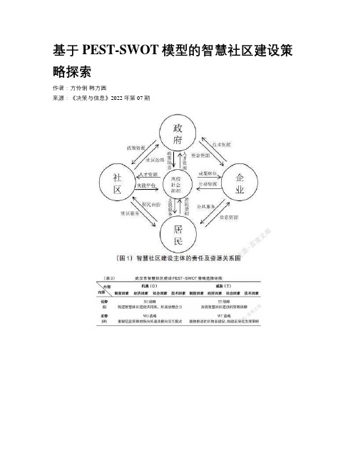 基于PEST-SWOT模型的智慧社区建设策略探索