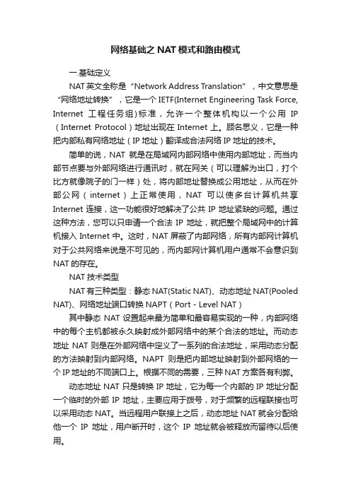 网络基础之NAT模式和路由模式