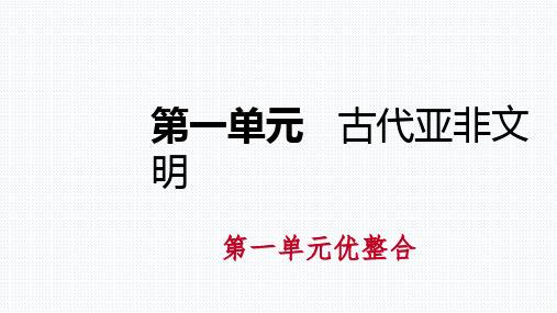 部编人教版九年级历史上册第一单元《古代亚非文明》复习