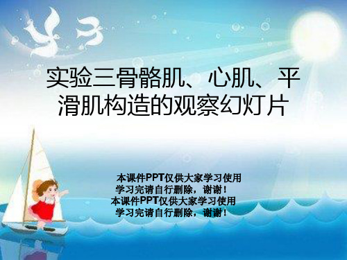 实验三骨骼肌、心肌、平滑肌构造的观察幻灯片