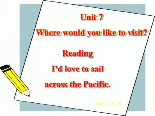 新目标人教版初中英语九年级《Unit 7 Where would you like to visit》精品课件