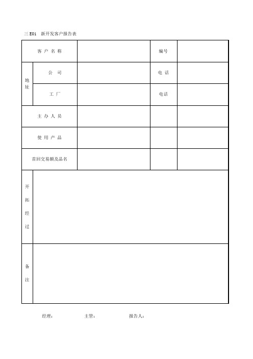 优秀销售日常报表汇总2