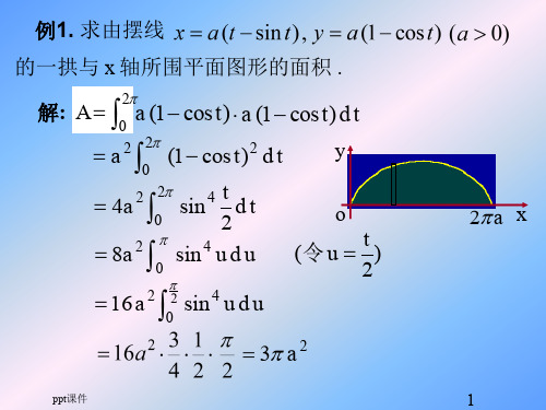 定积分的应用(体积、旋转体的侧面积)  ppt课件