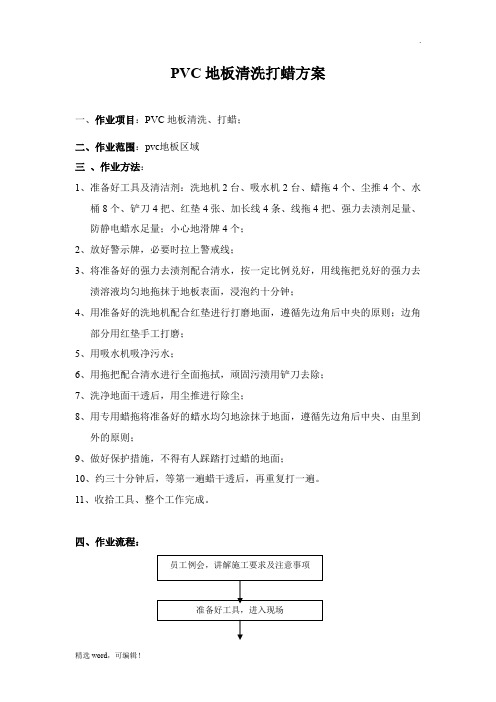 PVC地板清洗打蜡方案