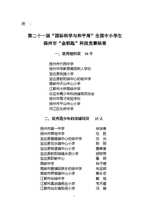 扬州科学技术协会