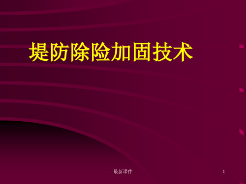 堤防除险加固技术ppt课件