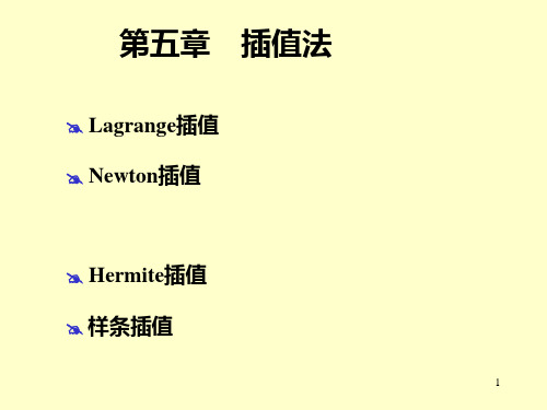 数值分析第五章插值法精品PPT课件