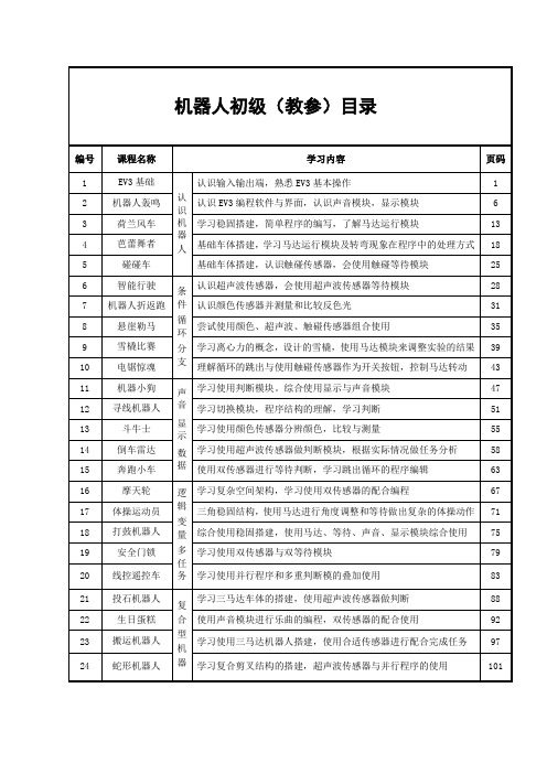 EV3初级教案最新版