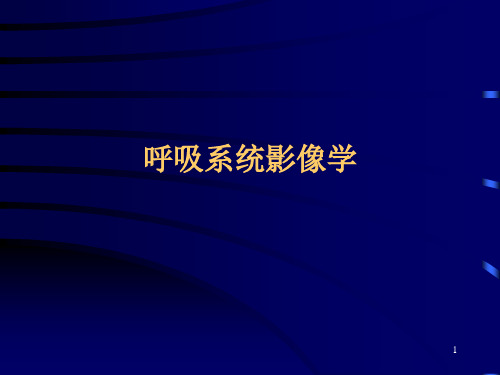 正常胸部CT解剖