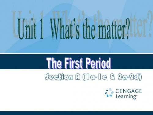 人教新目标八年级下unit 1 What's the matter the first period课件共39张PPT