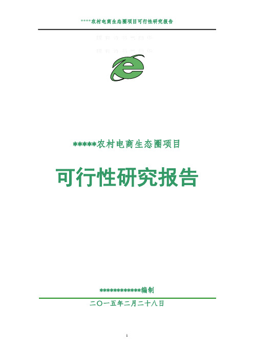 农村电商项目可行性研究报告