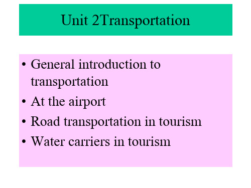 Unit 2 Transportation