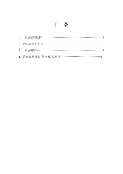 汽车吊安全应急预案【范本模板】