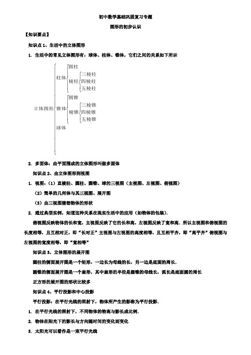 zxp2019届成都市中考数学基础巩固专题复习(7)图形的初步认识