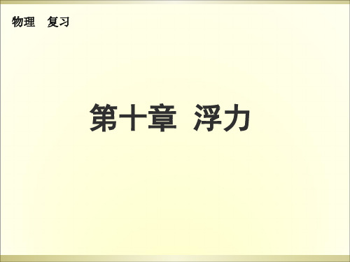 人教版物理八年级下册 第十章浮力 复习课件(共18张PPT)