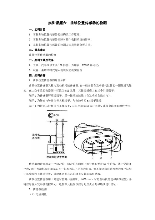 6曲轴位置(发动机转速)传感器的检测