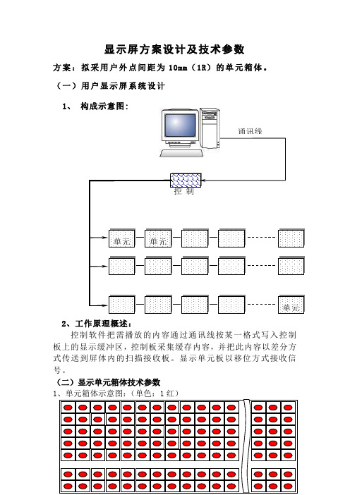 显示屏方案设计及技术参数