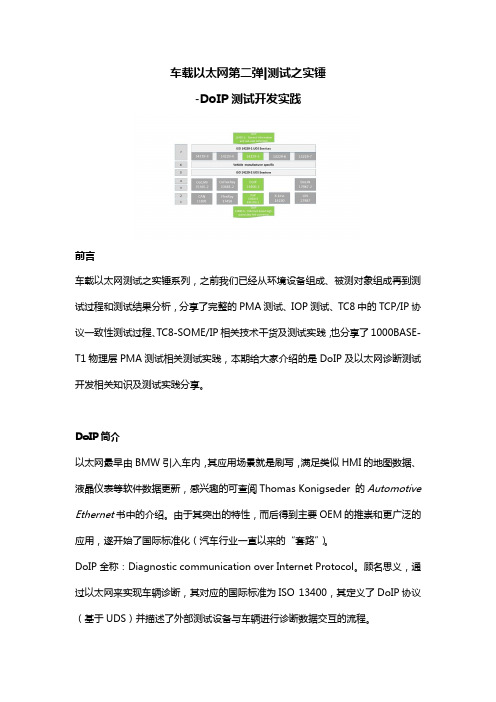 车载以太网测试 -DoIP测试开发实践