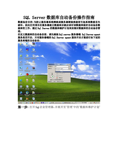 Sql Server数据库自动备份指南